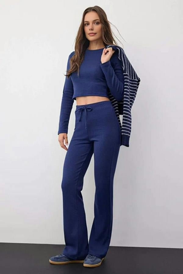 WOVCOR 2-Piece Slim Fit Knit Top & Pants Set