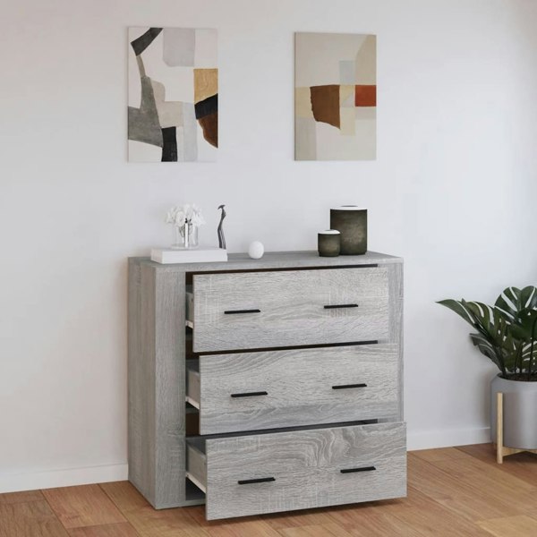 Berkfield Sideboard Grey Sonoma 80x33x70 cm Engineered Wood