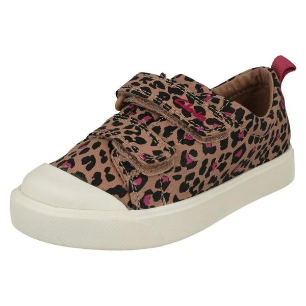 Clarks Girls Clarks Pattern Detailed Canvas Shoes City Bright