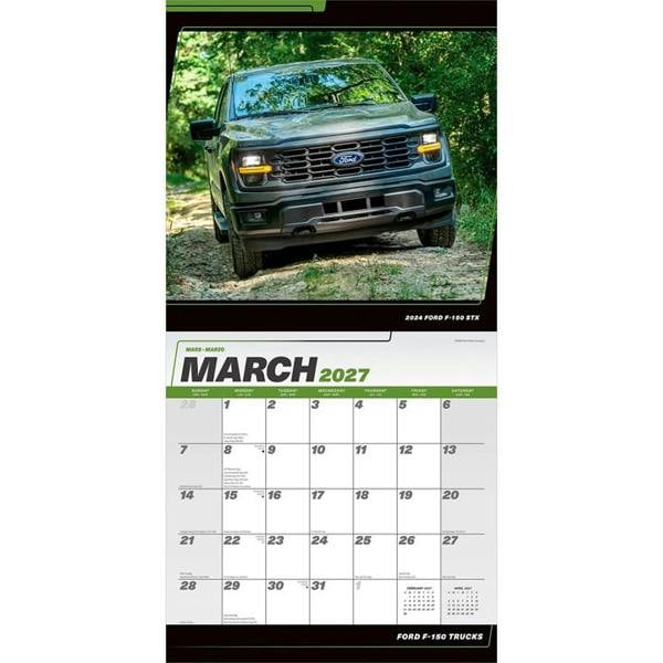 Ford F150 Trucks Calendar 2027, Wall Calendars, Month To View, Transport, Gift