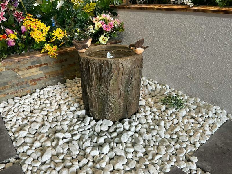Tranquillity Water Features Bird on Log Traditional Water Feature