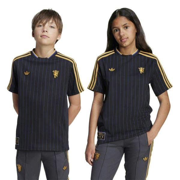 Adidas Childrens/Kids Terrace Icons Manchester United FC T-Shirt - Black - 