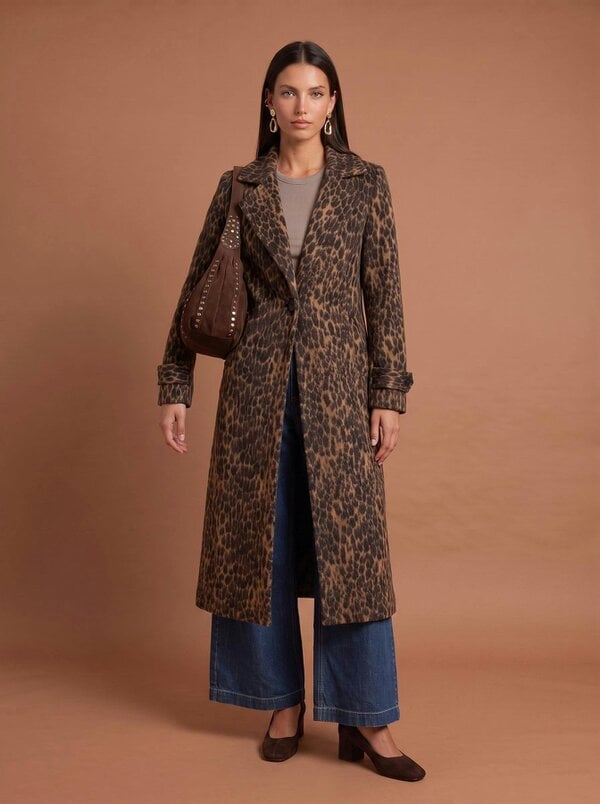 Urban Bliss Petite Leopard Formal Coat