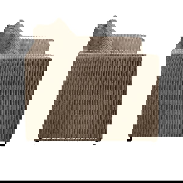 SQUAREBOXX Dylan Jumbo Cord 3+2 Seater Fabric Sofa in Coffee