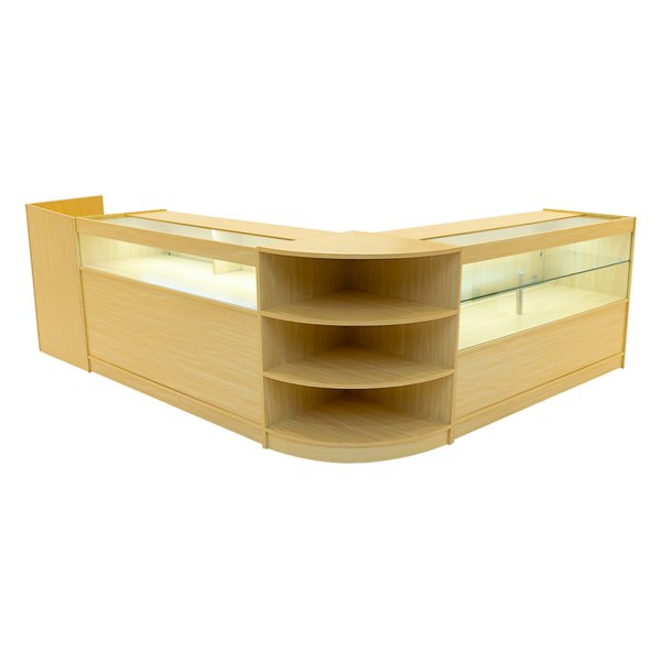 Monstershop Europa LED Shop Counter Set B1500, C1500, TB60 & LM60 - Maple