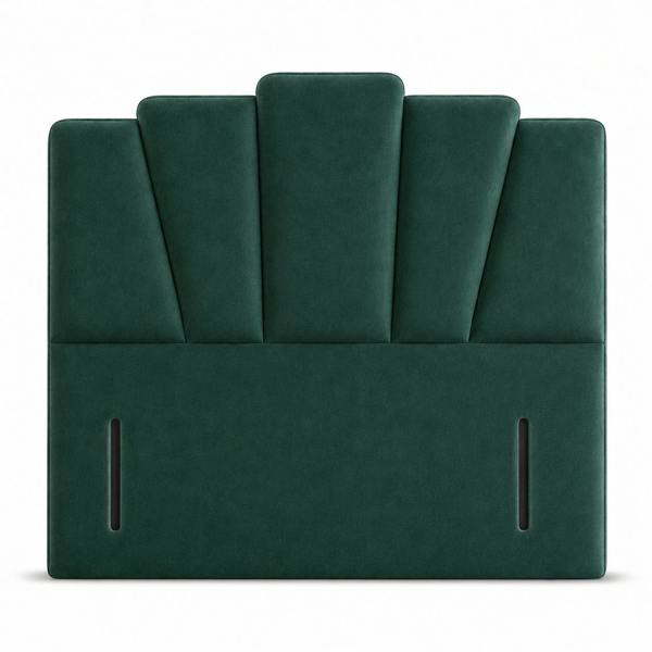 Great British Beds John Art Deco Headboard - Green Plush