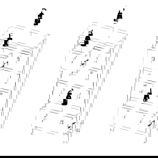 Furniture To Go Barcelona Chest 3+2 drawers in White