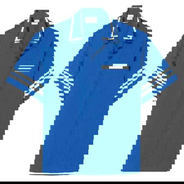 Lacoste Mens Cotton Twill Back Print Relaxed Fit Shirt - Blue