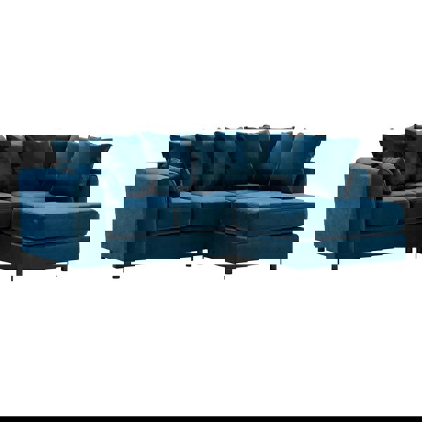 Furnishings For Less Brooklyn Full Foam Plush Velvet Corner Sofa