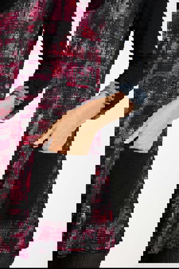 Etchy Printed Tunic with Snood