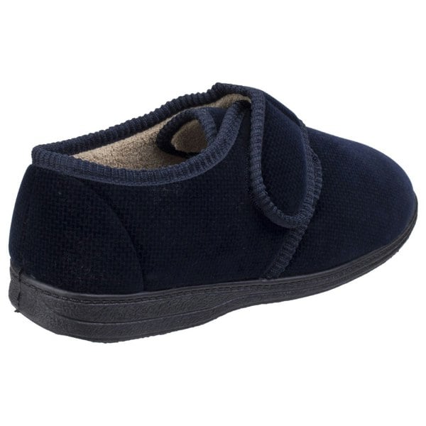 Fleet & Foster Mens Sam Touch Fastening Slippers - Navy