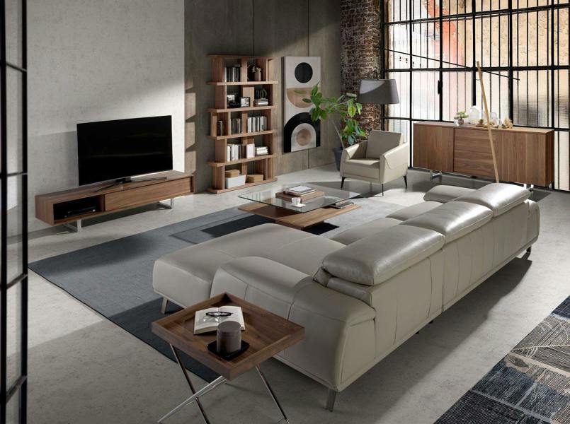 Angel Cerdá Sideboard Walnut and Chromed Steel 3056