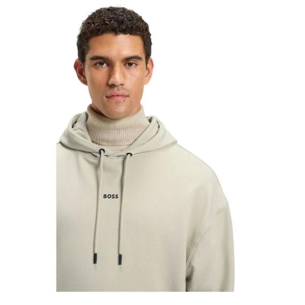 Boss Mens WeSmallHood Contrast Logo Hoodie - Beige - 