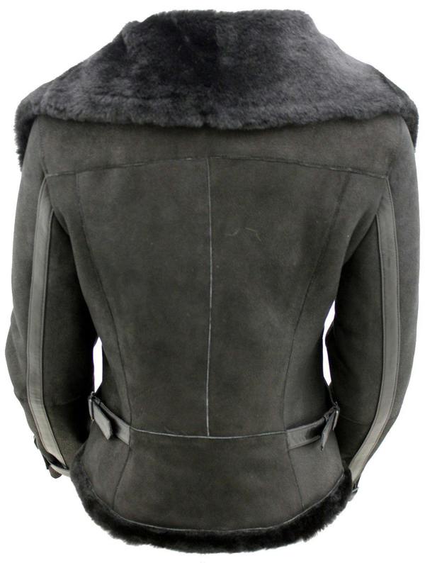 Infinity Leather Womens Merino Sheepskin Aviator Leather Jacket-Asmara