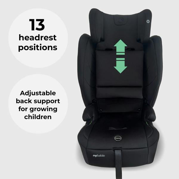 My Babiie MBCS80 Foldable Toddler to Booster R129 Car Seat with ISOFIX - Black