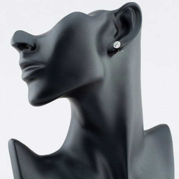 T. H. Baker 9ct White Gold Certified Lab Grown 1.10ct Brilliant Cut Diamond Halo Stud Earrings LGE2038-110 (WG)