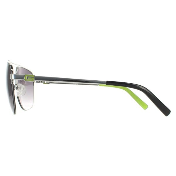 Guess Sunglasses GF5065 10B Shiny Light Nickeltin Smoke Gradient
