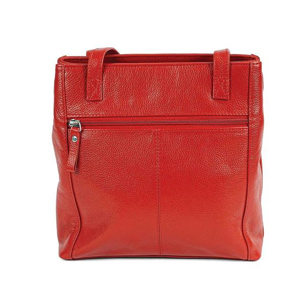 Museum Selection Linear Detail Red Leather Bag