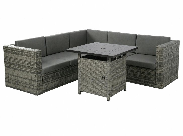 Outdoor Living Ascot Fire Pit Garden Set – Grey