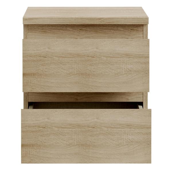 Furniture To Go Edmore 2 Drawer Bedside Table in Sonoma Oak