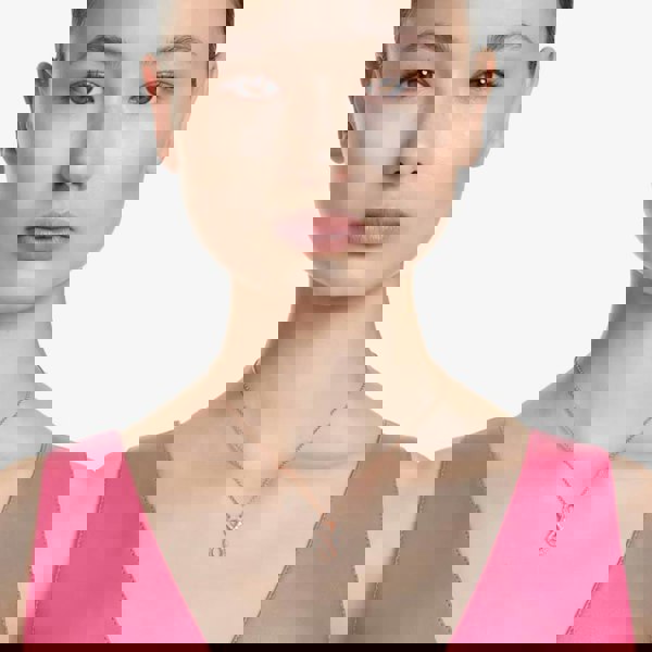 Swarovski Hyperbola Rose Gold Plated Inifinity Pendant Necklace 5677623