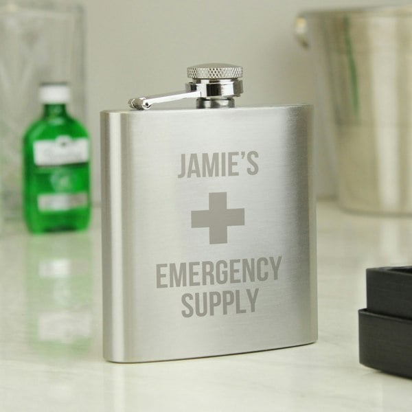 Personalised Memento Company Personalised Emergency Supply Hip Flask