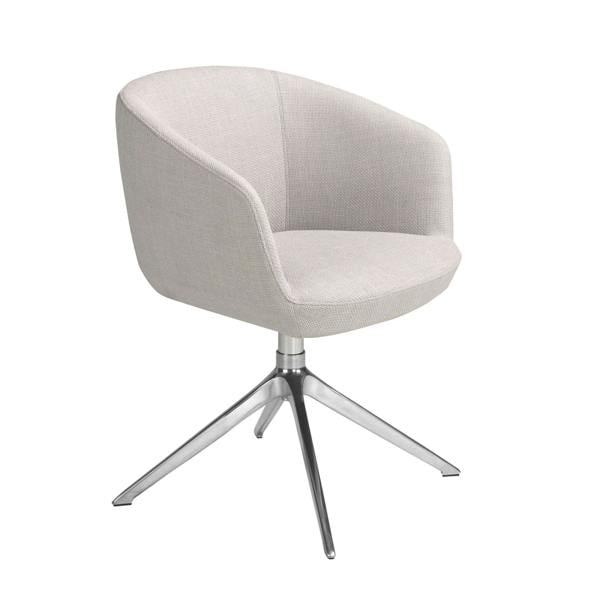 Angel Cerdá Light Grey Fabric Swivel Chair 4133