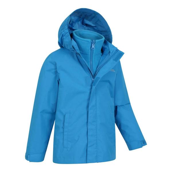 Mountain Warehouse Childrens/Kids Fell 3 in 1 Water Resistant Jacket - Bright Blue - 