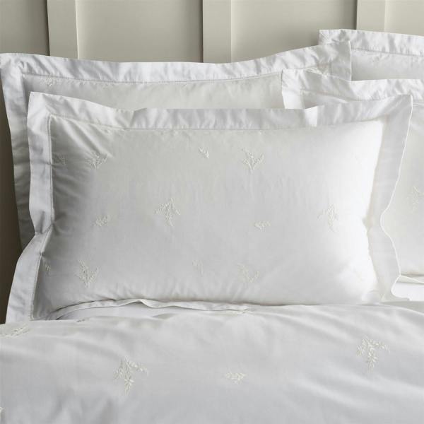 Lottie Embroidery White Duvet Cover Set