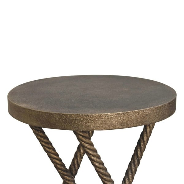 Artisan Furniture Metallic Rope Side Table