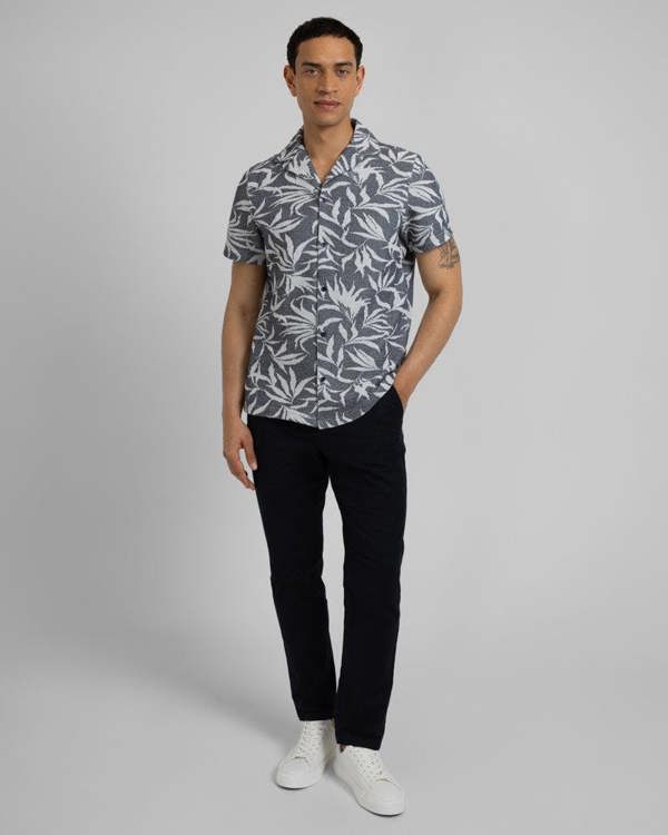Steel & Jelly Oval - Leaf Jacquard Short Sleeve Shirt
