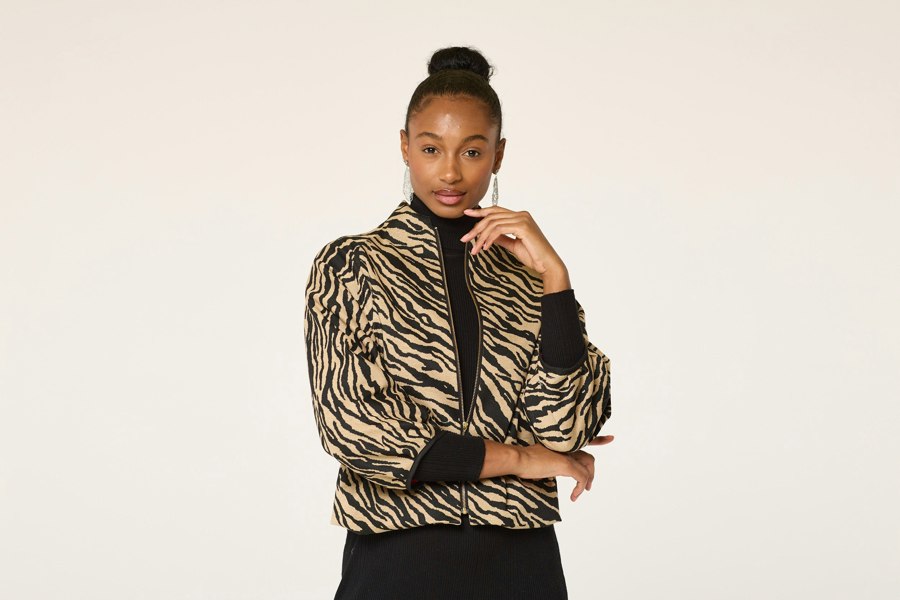 Lioness by TF Camel Zebra Jacket