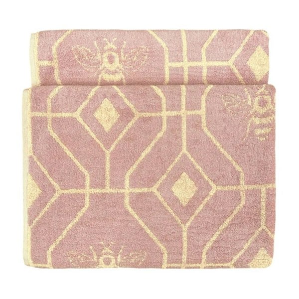 Furn Bee Deco Geometric Jacquard Bath Towel - Blush