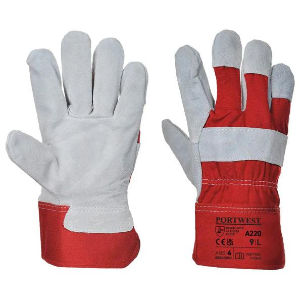 Leather Rigger 130 Cow Split Glove (Pack of 12) - Hi-Vis Trousers
