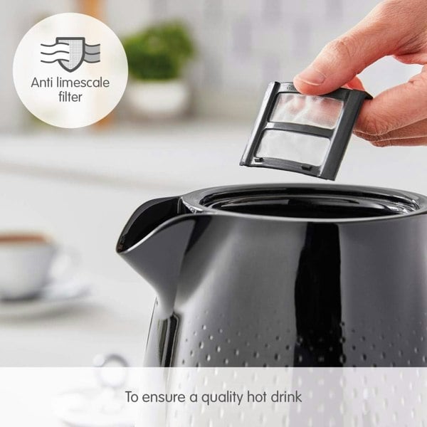 Morphy Richards Verve Jug Kettle In Black, 3000W 1.7L 7 Cup Capacity