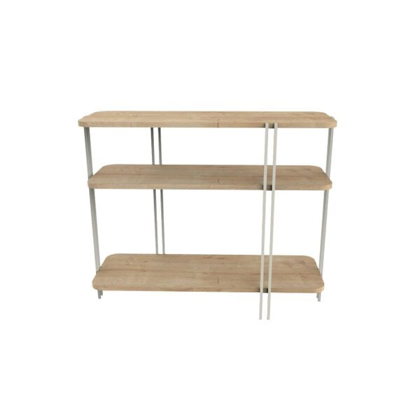 Decortie Notus 3 Tier Open Console Table with Metal Frame