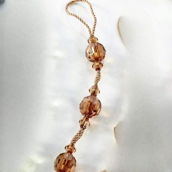 Luxury Living Voile Tab Top Curtain Pair with Crystal Tie Backs Sheer Window Panels