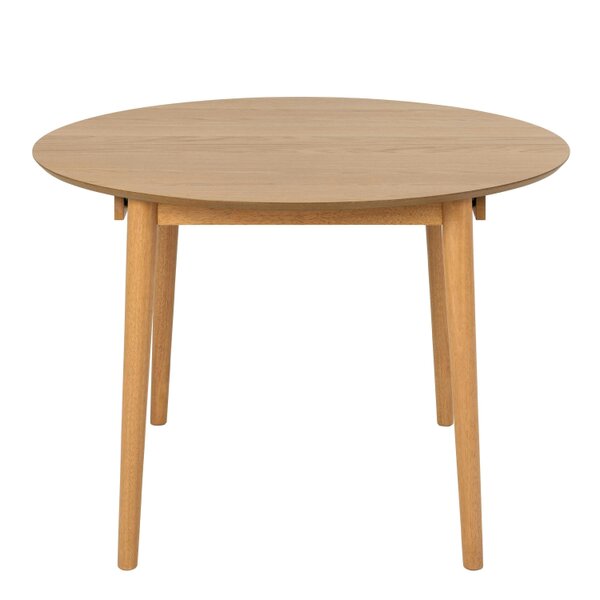 Wyld Haus Novi Sad Natural Oak Wood Effect Round Extending Dining Table