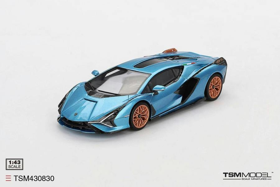 MCSlots Lamborghini Sian FKP 37 Blu Aegir 1:43 Scale TSM430830