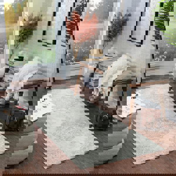 Livabliss Monaco-Vintage Grey Ivory Traditional Boho Rug