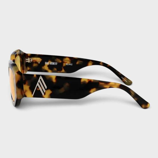 The Attico Linda Farrow Blake Octagonal Sunglasses Havana Brown Yellow