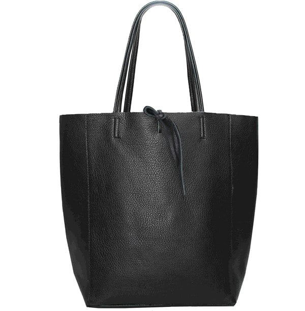 Kitise Soft Slouch Genuine Italian Leather Large Shopper Tie Closure Style Tote Handbag