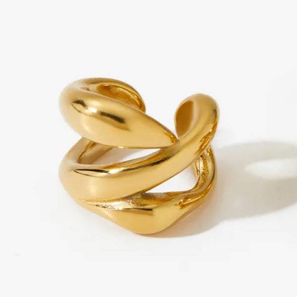 Elk & Bloom 14k Molten Gold Huggie Hoop Ear Cuff