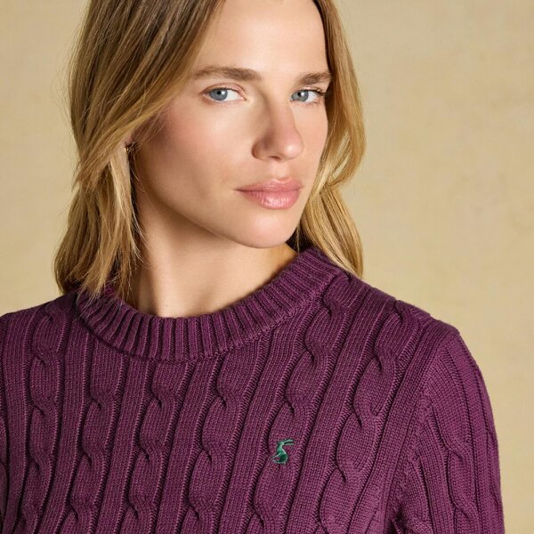 Joules CLASSIC CABLE Sweatshirt   in  Red