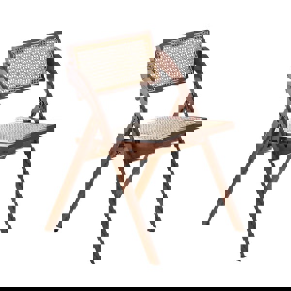 Vera Foldable Rattan Dining Chair, Rubber Wood-Rit Concept-Rit Concept