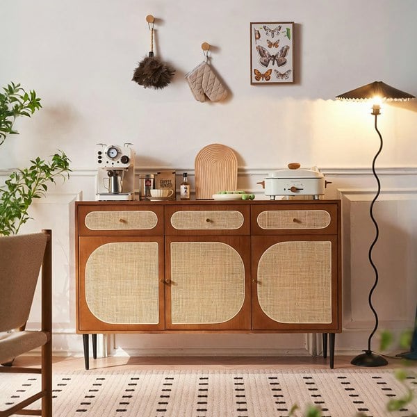 Antonio Long Sideboard, Solid Wood - gloss sideboard