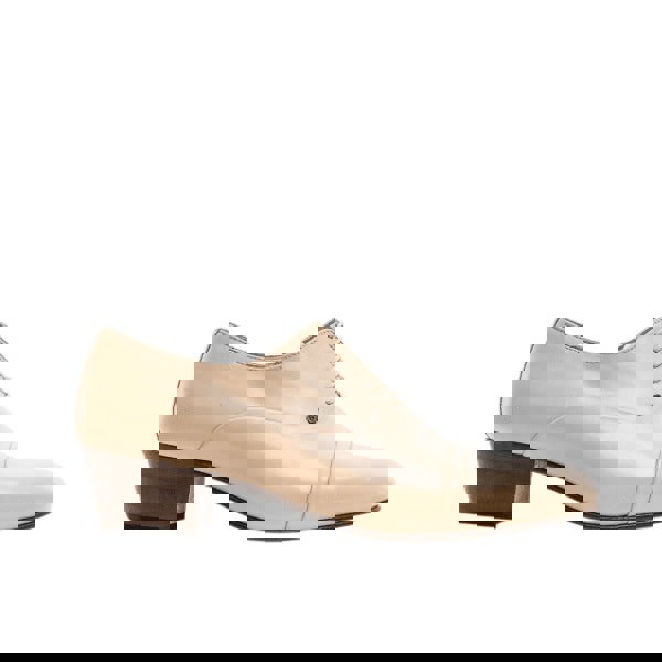 Club Cubano CORDOBA Mens Soft Leather Lace Up Cuban Heel Oxford Shoes Ivory