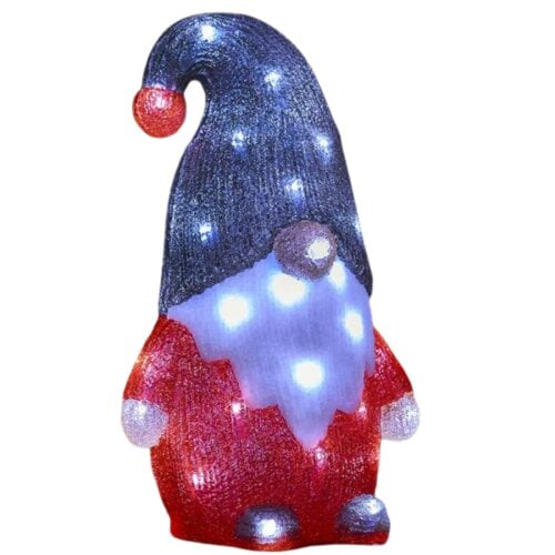 Samuel Alexander 30cm Battery Operated Light up Christmas Gonk with Cool White LEDs