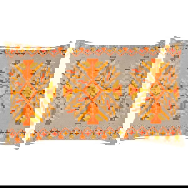 Furn Kalina Embroidered Cushion Cover - Orange