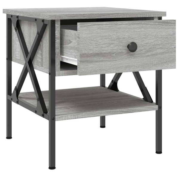 Berkfield Bedside Tables 2 pcs Grey Sonoma 40x42x45 cm Engineered Wood